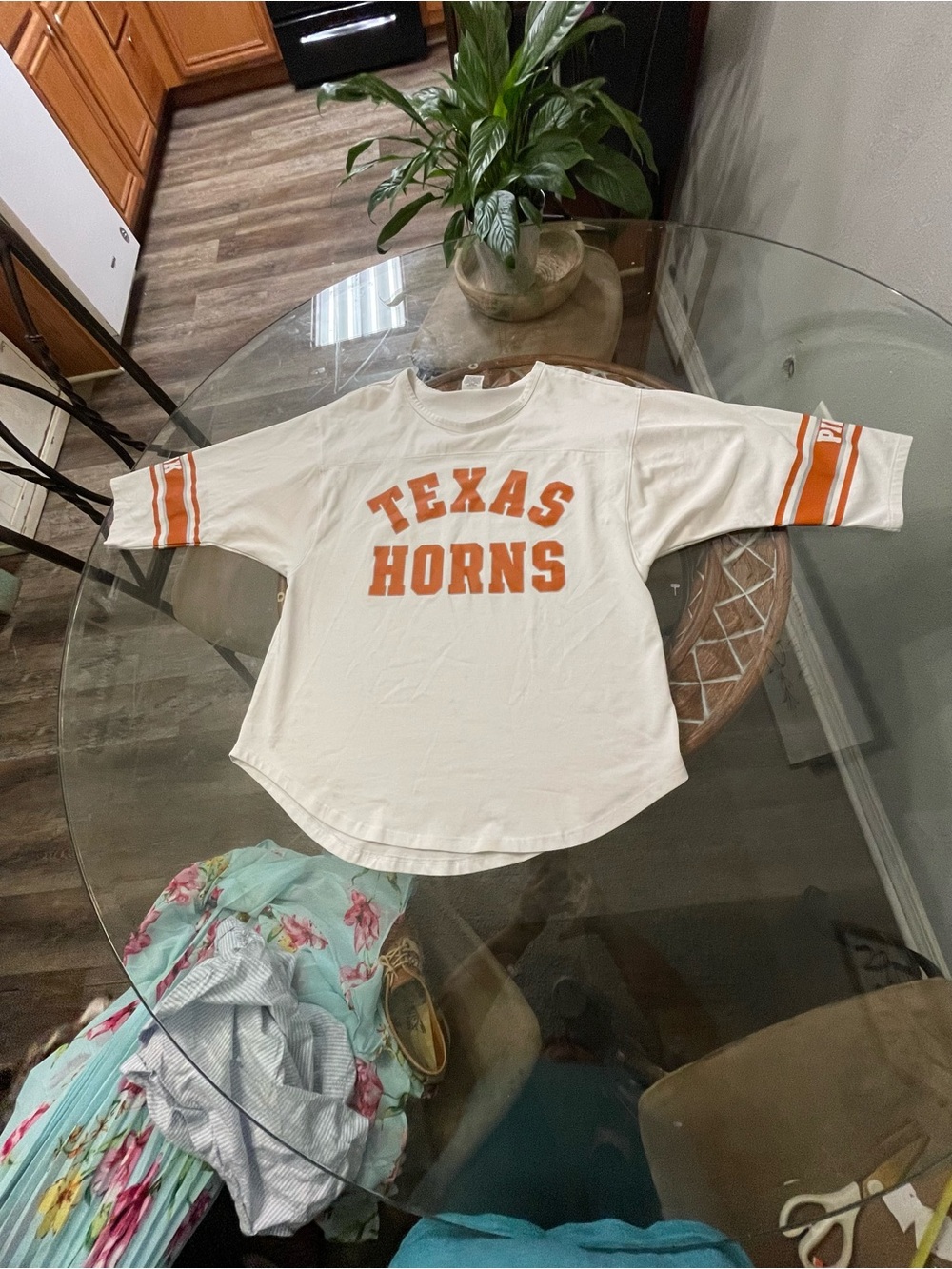 Victoria's Secret PINK University of Texas Large Jersey T-Shirt Longhorns